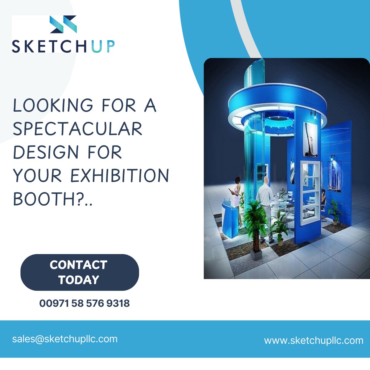 A well-designed exhibition booth is important!

DM on 0097158 576 9318 or mail to sales@sketchupllc.com.
For more details visit our website: sketchupllc.com
#exhibition #exhibitiondesign #dubaievents #dubaicompany #saudievents #globalexpo  #internationalexhibition