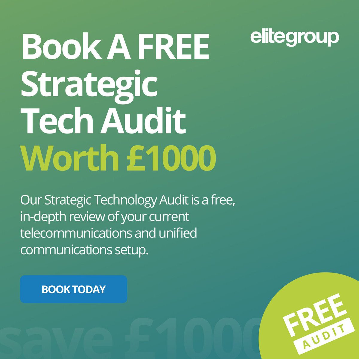 elitetelecom's tweet image. 🚀 Unlock Your Business Potential with our FREE Strategic Technology Audit!

What’s included?

🔍 Remote Discovery Session
🔧 In-Depth Technical Assessment
🏢 Half-Day On-Site Workshop

👉 Book your FREE audit today: eu1.hubs.ly/H0cQcXc0

#TechAudit #DigitalTransformation