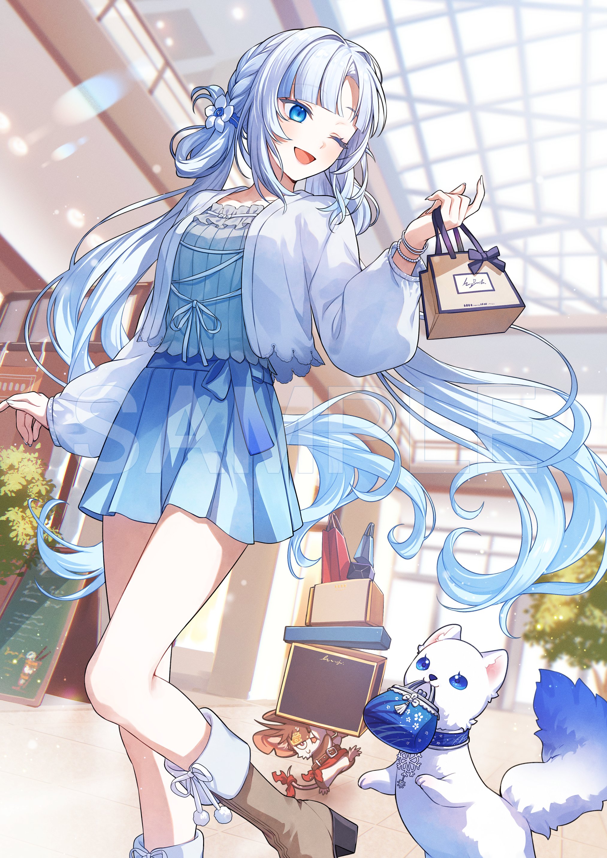 イラスト 青と白 青色おと🍙🍵 on X: 