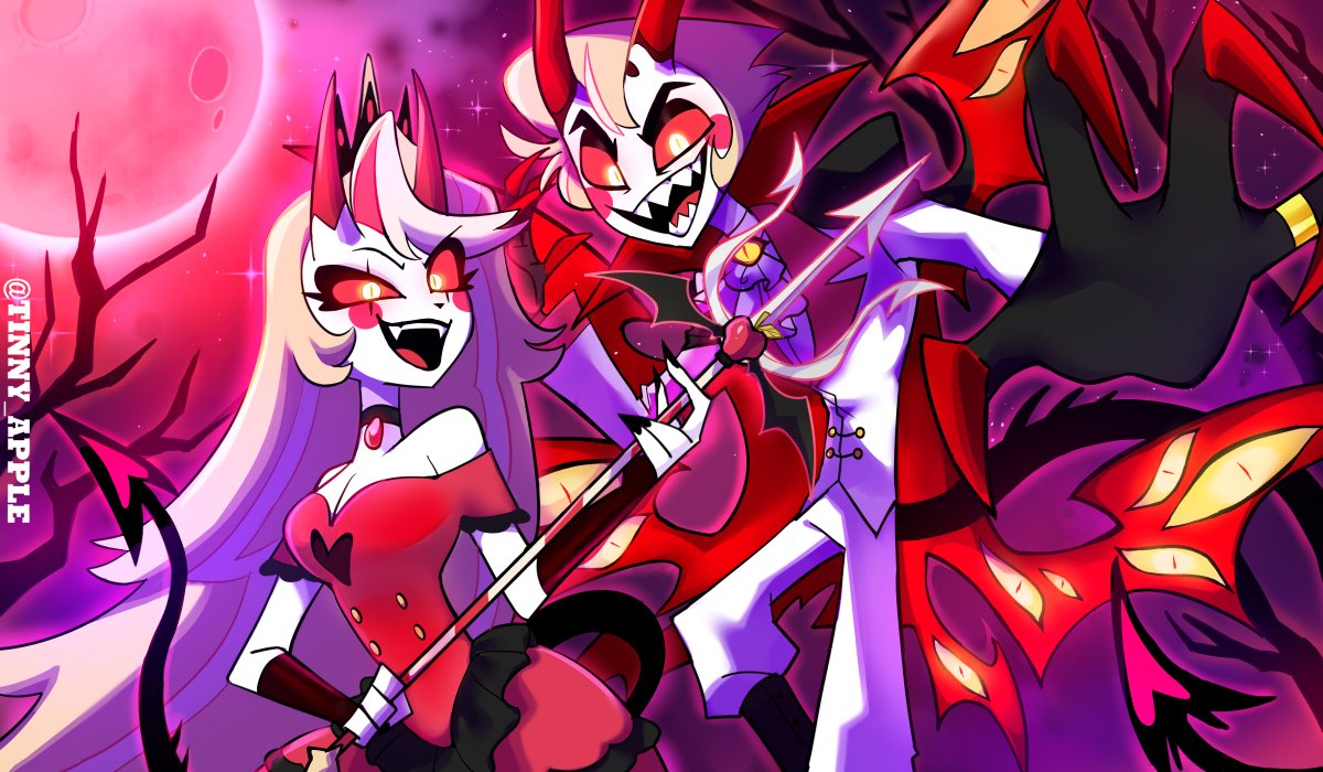 Tinny_apple's tweet image. spooky month! 👻🎃👻🎃🌟
#LuciferHazbinHotel #CharlieMorningstar #Hazbin_hotel