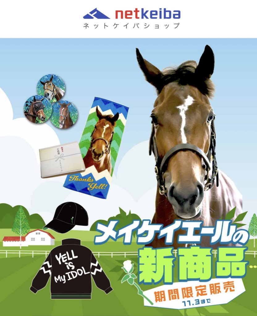 netkeibaショップから #メイケイエール グッズが発売開始です💚🌹 可憐
