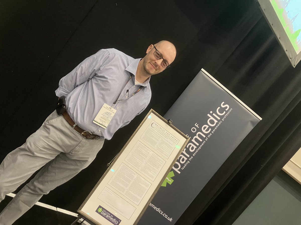 Kirsty_LLR's tweet image. #PCPC24 A wonderful buzz here @RoyalArmouries @CoP_PrimUrgCare @ParamedicsUK we have our #RoyalCharter proudly on stage (seen here with @medicalexwalter ) - delighted to see our lovely friend @hasnehnhaider