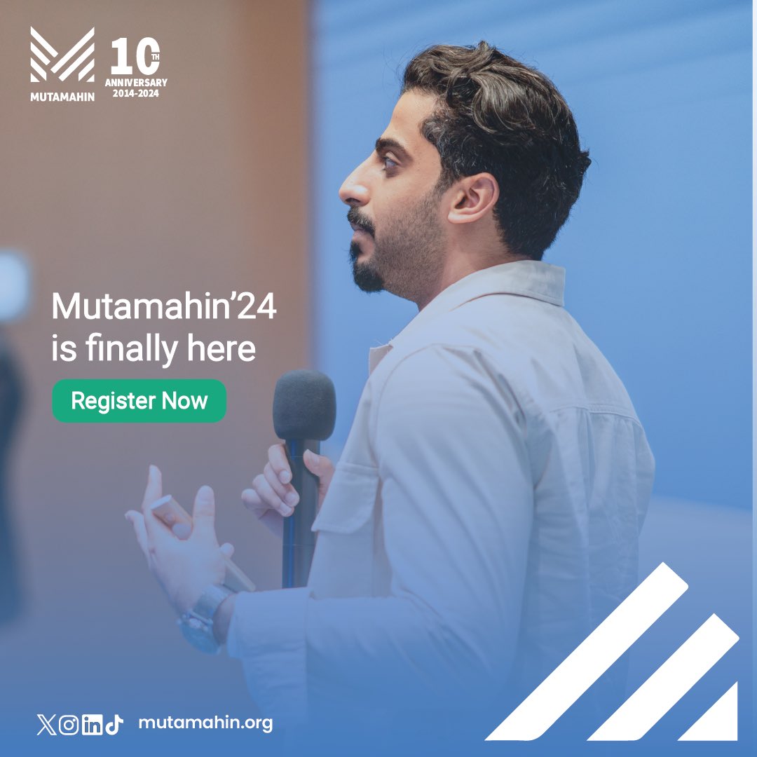 Mutamahin is officialy announcing it’s 10th inauguration for the year 2024

Register Now!
Link in Bio

 #10thanniversary #bahrain #youth #empower #empowerment #jobs #jobshadowing #training #cfa #البحرين #شباب #تدريب #توظيف #فرص #skills #softskills #courses #employment