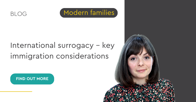 Our modern family expertise – immigration tips for international surrogacy. 

Considering international surrogacy? Here are some must-know immigration tips:

Read Josephine Burnett’s blog here: lnkd.in/eCbZqDku