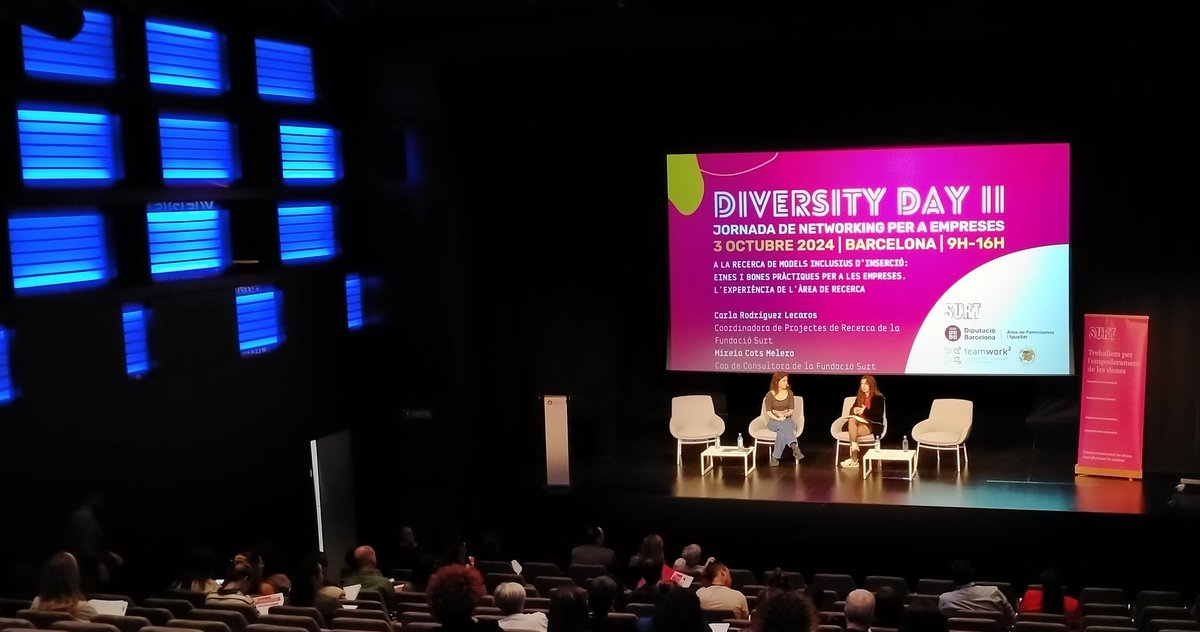 Fundacio_Surt's tweet photo. #DiversityDayII parlem de
✅ Inserció laboral de dones
✅ Perspectiva de gènere
✅ Ocupació digna
Amb professionals, entitats i empreses
#NewWorlds #Teamwork2 https://t.co/tI641G9234