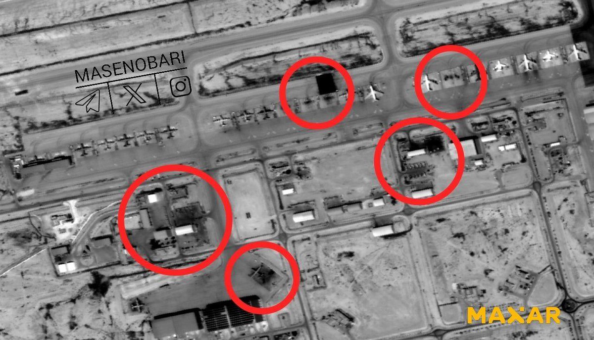 ArchimbaudGang's tweet photo. @MyLordBebo ⚠️ Nevatim 🇮🇱 Air Base
Les dernières images 📡 Maxar confirment le succès 🇮🇷
Rien que sur cette pic, on dénombre près d'une dizaine d'avions touchés et/ou brûlés
⚠️Le bruit court que 20 de leurs 50 F-35 endommagés/Détruits 😱
#Nevatim #TelNof #Hatzerim
https://t.co/pbgYnjKlsN https://t.co/YMp2rMXQJE