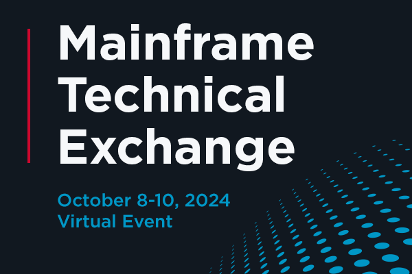 alecalixto's tweet photo. Join us online October 8 - 10, 2024 for the Virtual Mainframe Technical Exchange! This online event is open to Broadcom customers and partners at no cost. Register today:

https://t.co/qkBR6Ukwn3 https://t.co/vkti3W0OGd