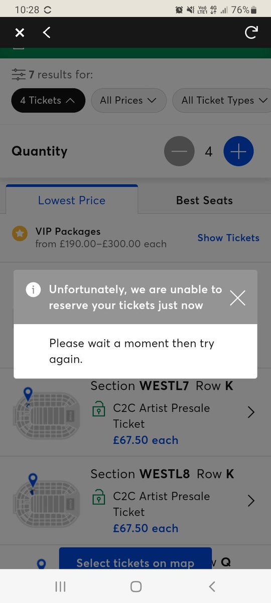 bajoney's tweet photo. @TMIrelandHelp hi, getting this error using artist presale for c2c 15th March in Belfast https://t.co/m32sHT3NPv