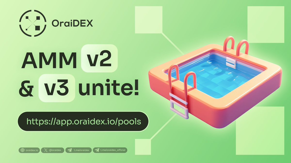 oraidex's tweet photo. 🌟 #OraiDEX’s AMM #v2 & #v3 Unite! 🌟

To enhance your trading journey, we’ve merged AMM v2 and v3 into one seamless UI! 🎉 
You can now easily switch between AMM v2 and v3 pools in the “Pool” section—saving you time and making trading more convenient! 

🏊‍♂️ Check it out: https://t.co/QvLhWNFGdI