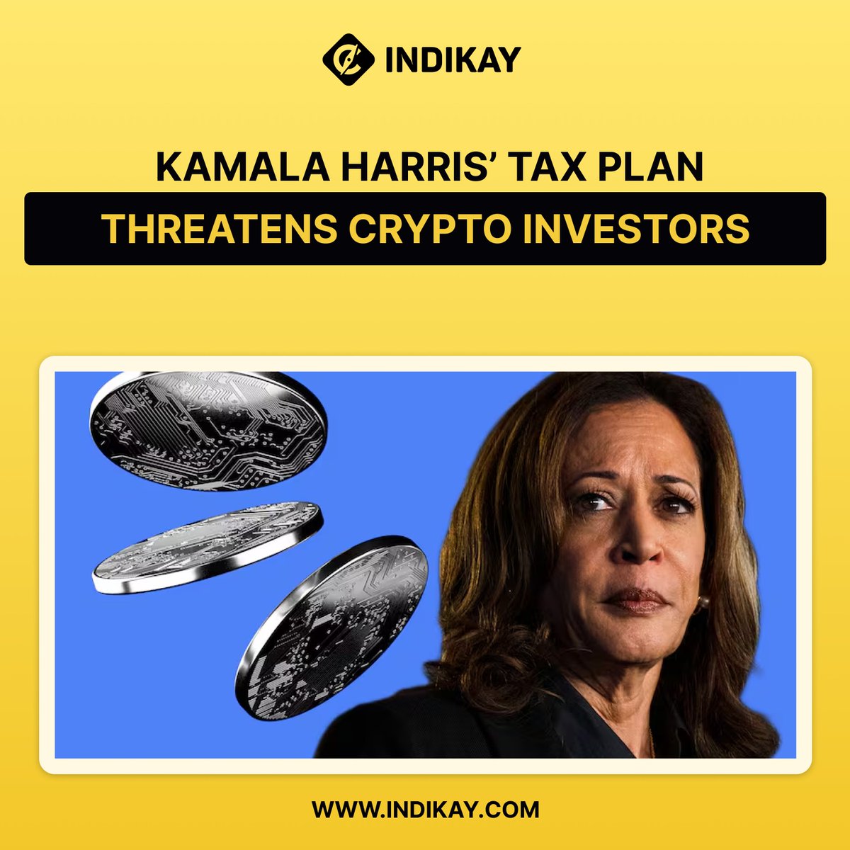 ⚡ Kamala Harris' unrealized capital gains tax could harm all crypto investors! Forced taxation on unsold assets may lead to big challenges.
💡 Check out Bot Long at indikay.com for market insights!

#Crypto #Tax #INDIKAY #Bitcoin