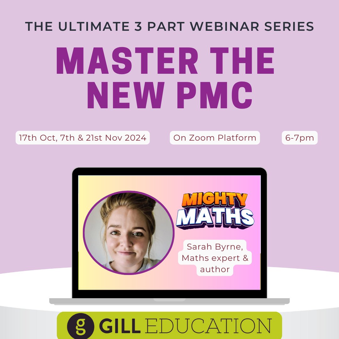 GillEducation's tweet photo. Master the new PMC with our new 3-part CPD webinar series 👩🏫
Maths expert Sarah Byrne will help you bring the new Primary Maths Curriculum to life in your classroom 🏫
Don’t miss out! ➡️ Sign up via the link https://t.co/7DzlvdxbGd https://t.co/vIEUEMFd6B