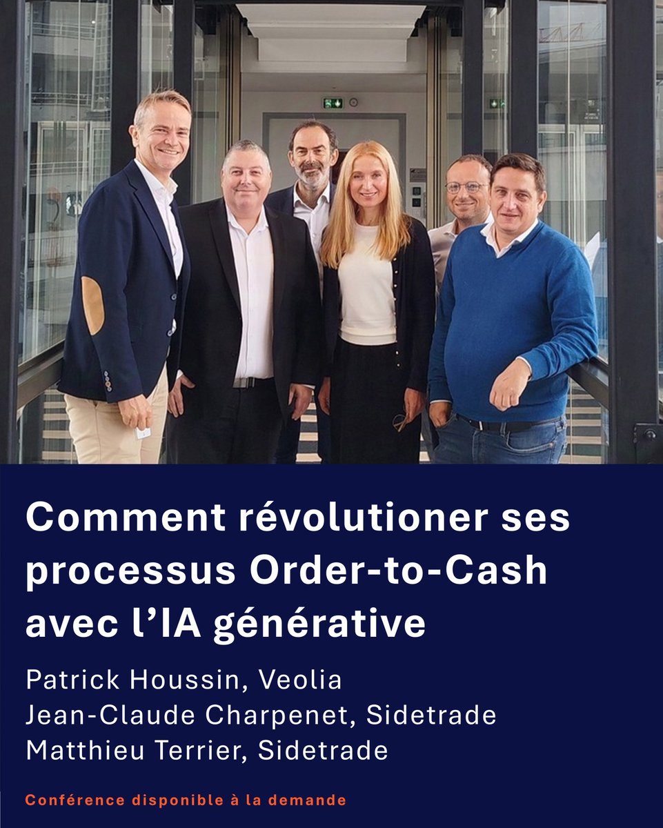 Décrouvrez comment l’IA générative transforme l’Order-to-Cash ! Visionnez notre conférence à la demande pour apprendre comment <a href="/Veolia/">Veolia</a> a maximisé productivité et performance grâce à l’IA de Sidetrade. Accédez au replay ici ! 👉 bit.ly/4enzElw #OrderToCash #AIForBusiness