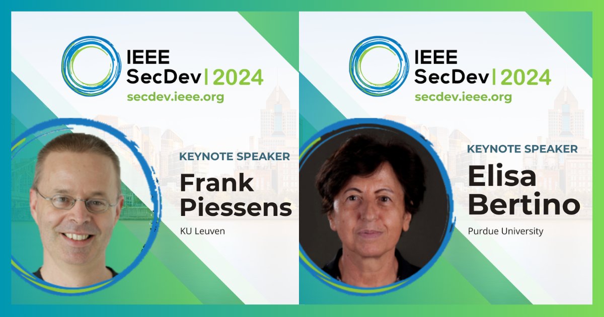 ComputerSociety's tweet image. Join us next week at #2024IEEE SecDev! With experts @elisabertino (#PurdueUniversity) and @FrankPiessens (#KULeuven), diving into the latest strategies for building secure software and tackling cross-layer security challenges. 
Don’t wait—register today: lnkd.in/djg8FmGd