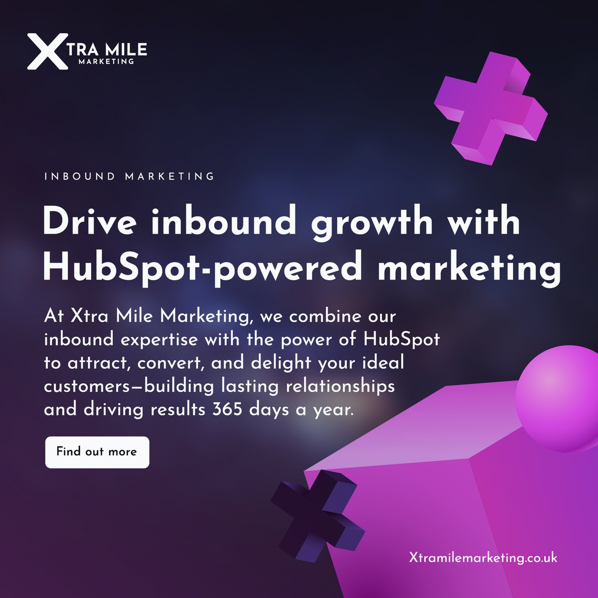 🚀 Grow your business with <a href="/HubSpot/">HubSpot</a>-powered inbound marketing! At Xtra Mile Marketing, we help you attract, convert, and delight customers—365 days a year. 🌟 

👉 Learn more: loom.ly/5oHIWSs

#XtraMileMarketing #InboundMarketing #HubSpot #LeadGeneration #DigitalMarketing