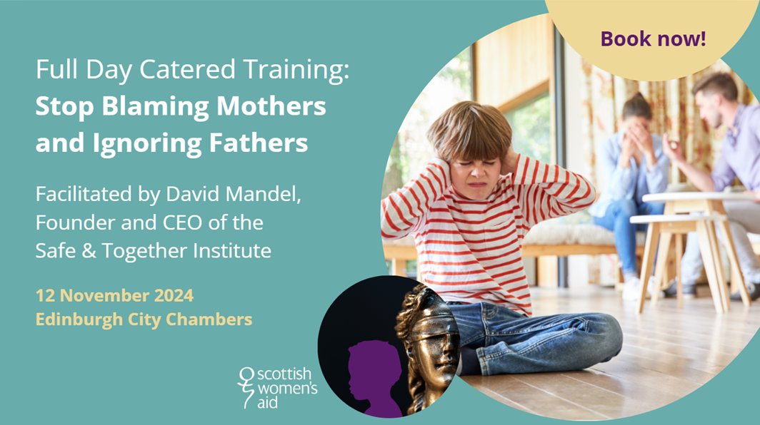 Get your tickets for our wonderful training experience with <a href="/davidgmandel/">David Mandel</a> of the <a href="/SafeandTogether/">Safe & Together Institute</a> Institute - being held in Edinburgh on 12 July
Tickets available now on training.womensaid.scot