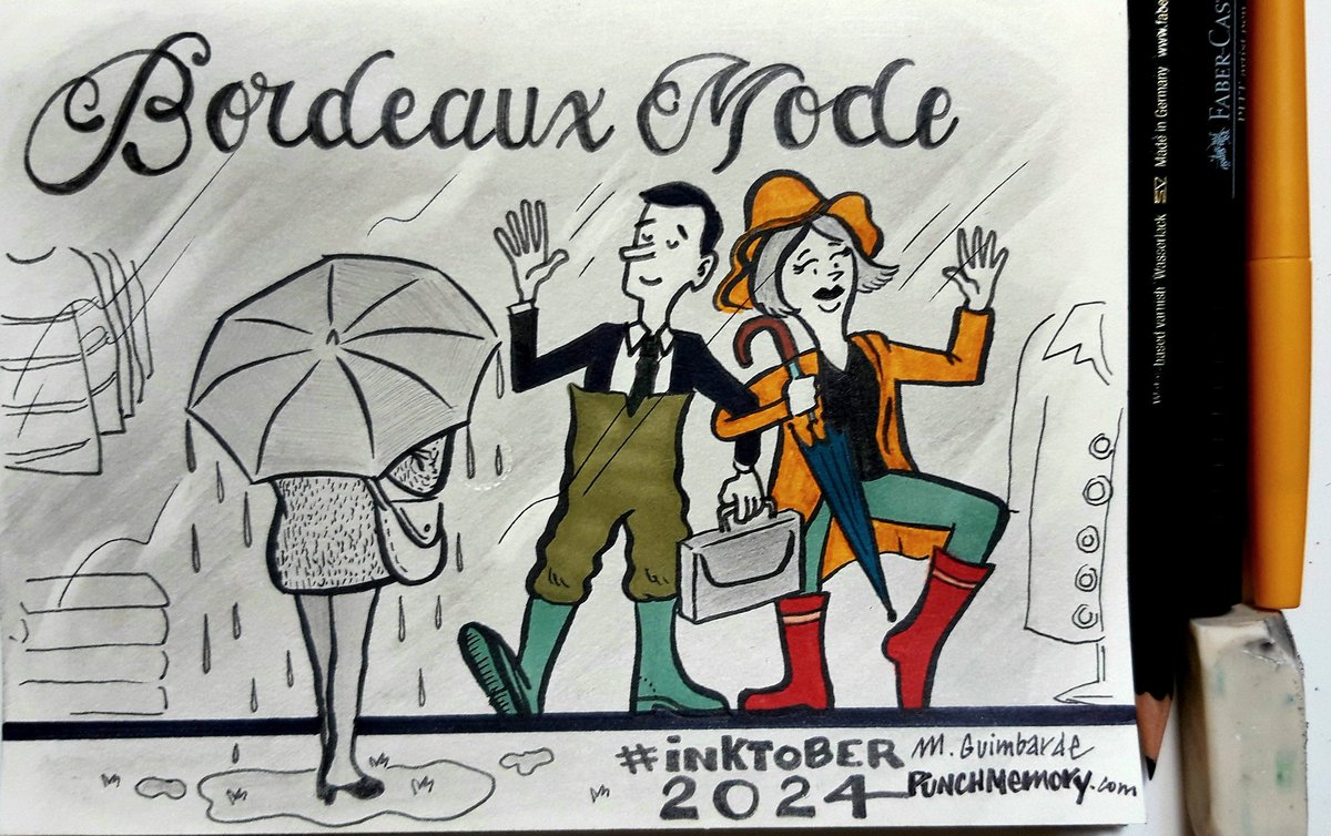 Punchmemory's tweet photo. #inktober2024 jour 3 : les bottes (bordelaises) https://t.co/1BKKVi1599