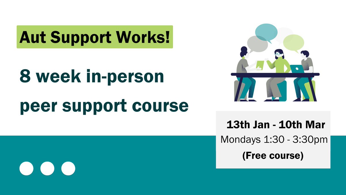 Free free 8-week course for autistic people 📅

This course is open to anyone who is diagnosed or who self-identifies as autistic, and is seeking work or currently in work.

For more information about the course and to register, please visit our website: intowork.org.uk/events/aut-sup…