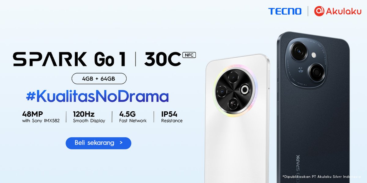 akulakuID's tweet image. Kula ramal, bakal ada kabar baik hari ini🔮  

Soalnya Smartphone terbaru TECNO SPARK GO 1 &amp;amp; 30C launching di Akulaku🔥  

Buruan serbuuu 👉🏻 bit.ly/TecnoSP3   

#PromoGadget #KualitasNoDrama #TECNOSPARK30C #SPARKSeries #AkulakuIndonesia
