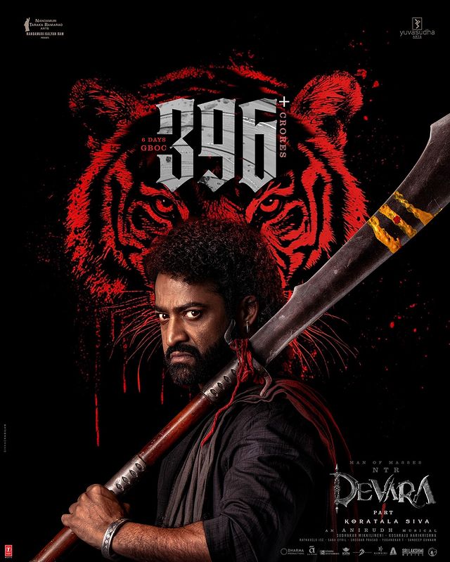 INOXMovies's tweet photo. Itโs his Brutal Massacreโฆ
Box office is left shattered and bleeding ๏ฟฝ๏ฟฝ๏ฟฝ
#DevaraPart1 now screening at #PVRINOX
Book tickets now - https://t.co/eglrRd0pPq
.
.
.
#Devara #NTRJr #SaifAliKhan #JanhviKapoor #KoratalaSiva #PrakashRaj #DevaraIn4DX #FeelTheAction https://t.co/qscLwyP6Rr