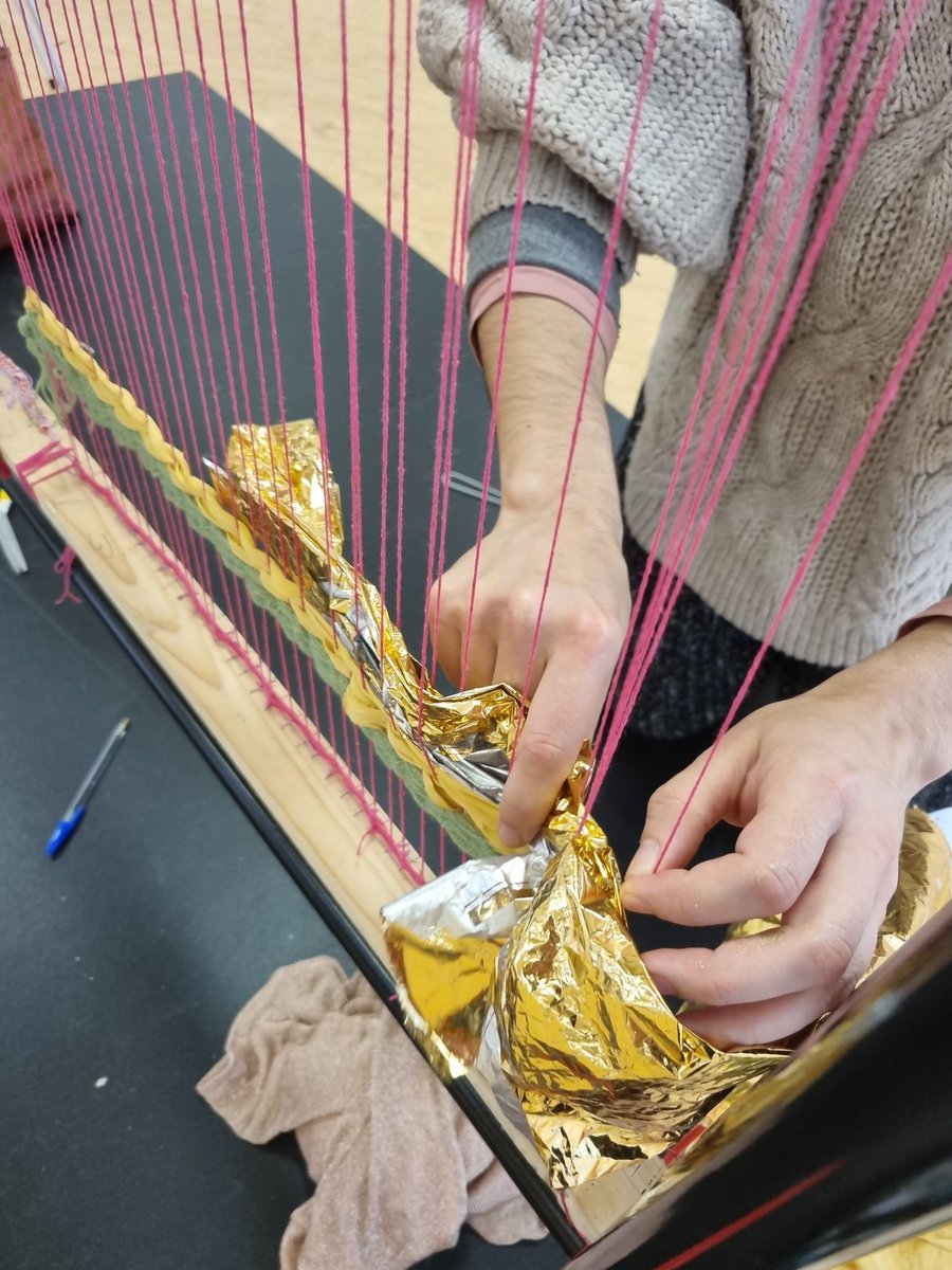 JimmyAnthro's tweet photo. A wonderful group from the @CitadelYCLeith  have come down and got our community tapestry started! https://t.co/PbYqQyn4kV