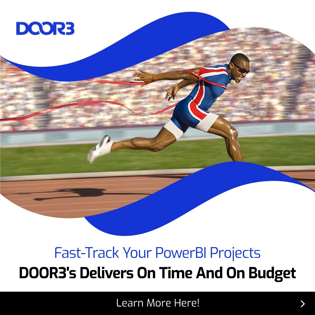DOOR3's tweet image. Fast-Track Your Finance Data Projects 🏃‍♂️
On time, on budget. DOOR3 ensures your #PowerBI projects are delivered efficiently, helping your finance team stay competitive. #FinanceGrowth #DataAnalytics hubs.ly/Q02Qg14m0