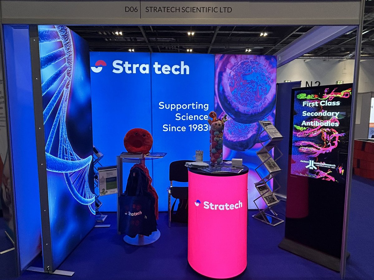 We are here for Day 2 #DrugDiscovery2024 @Elrig_UK! Drop by our <a href="/Stratech_UK/">Stratech Scientific</a> stand to speak to us about your #research and have a chance to win a <a href="/giantmicrobe/">Benjamin Schulz</a>!

#elrigdd24 #Lifesciences @ExcelLondon