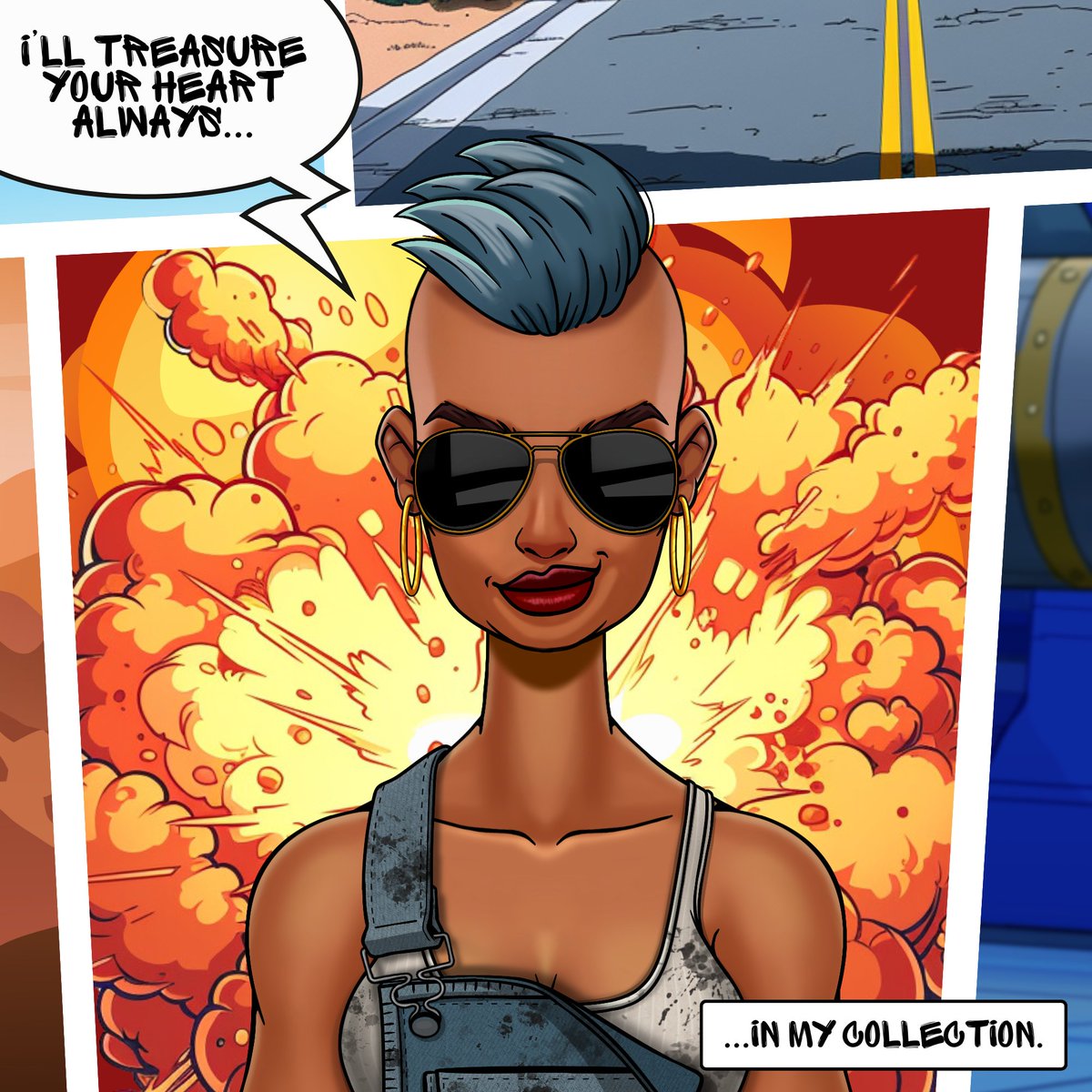 Meet Honey, the smooth talker with a penchant for explosions and a love for... "collecting hearts." If you’re in her sights, you’re probably already hers. Boom, baby!

Join the chaos of Tick Tick Boom! Minting Oct 11th.
opensea.io/collection/tic…

#NFT #NFTDrop #Opensea #NFTart