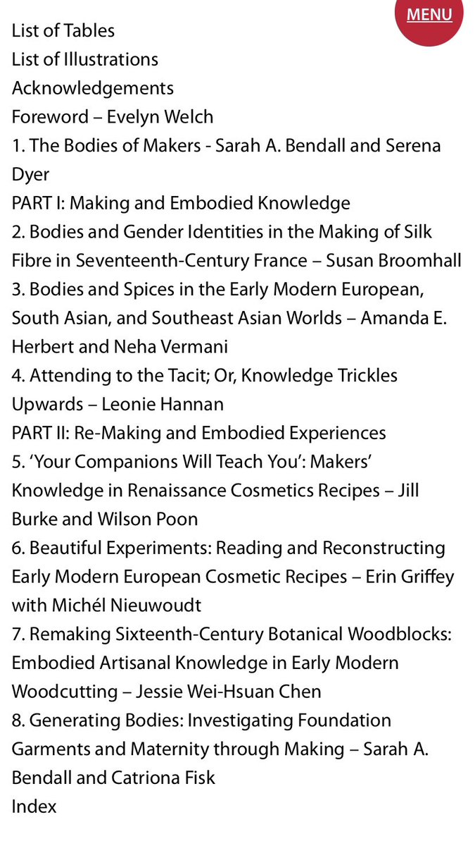 We have a stellar line up of articles on making cosmetics (@profjill_burke <a href="/eringriffey/">Erin Griffey</a>), maternity dress (<a href="/cat_fisk/">Catriona Fisk</a>), cooking &amp; household production (@amandaeherbert <a href="/LeonieHannan/">Leonie Hannan</a> ), silk production &amp; even woodblock printing (<a href="/JessieWHChen/">Jessie Wei-Hsuan Chen @jessiewhchen.bsky.social</a>) &amp; forward by <a href="/evelynwelch2013/">Evelyn Welch</a>