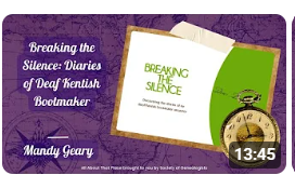 Now on #AATP24 - <a href="/Few4gottenWomen/">AFewForgottenWomen</a> Mandy Geary [<a href="/TheRootsGenie/">Mandy Geary</a>] with 

Breaking the Silence: Diaries of Deaf Kentish Bootmaker

69 years of diaries of a deaf &amp; mute bootmaker from Hadlow, capture a unique view of Kentish village life as well as historic worldwide events
