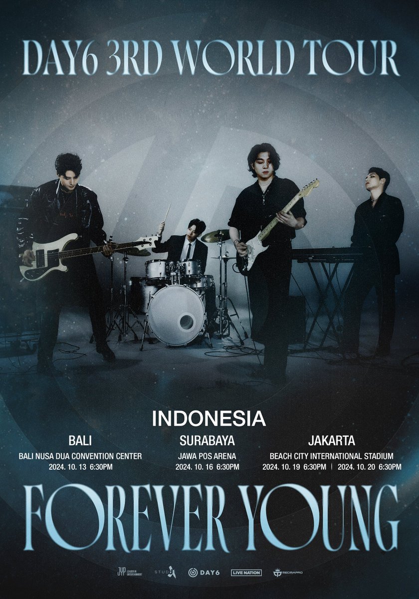mecimapro's tweet photo. #DAY6_FOREVER_YOUNG_Indonesia - Show Time Announcement! 
My Day Indonesia! We are excited to share the official show time for the 3 shows: 
🕡 BALI: 6.30PM WITA
🕡 SURABAYA: 6.30PM WIB
🕡 JAKARTA: 6.30PM WIB

Take care and see you real soon! 💙
-
🔗: https://t.co/1uUnM2HAwv https://t.co/gWe8RVbm5D