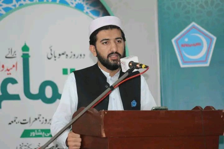 JTAPOfficial1's tweet photo. پشاور- معاون امین عام جمعیت طلبہ عربیہ پاکستان برادر حافظ صفی اللہ جمعیت طلبہ عربیہ خیبرپختونخوا کے زیر اہتمام المرکز الاسلامی پشاور میں دو روزہ اجتماع برائے امیدواران کے شرکاء سے خطاب کر رہے ہیں۔ https://t.co/CXW7NAK9vu