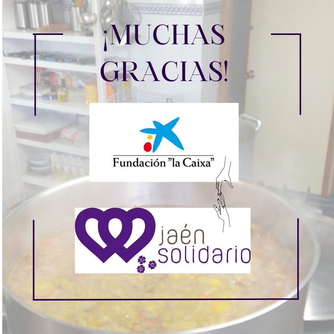 jaen_solidario's tweet photo. Tras finalizar el Proyecto de Catering Solidario contamos con el apoyo de la Fundación La Caixa de Jaén que permite complementar la asistencia alimentaria y ayudar a familias vulnerables. 
Agradecemos sinceramente a la Fundación por su apoyo continuo. ¡Gracias!💜 https://t.co/uclgM72TKo