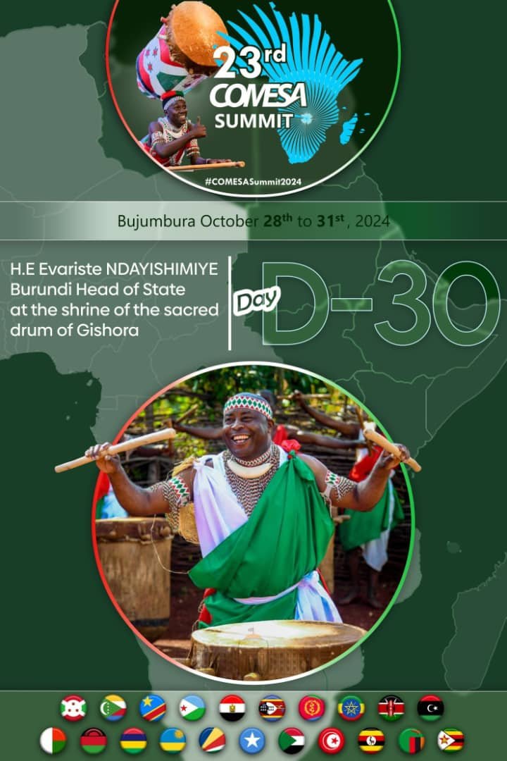 ApolloSmile's tweet photo. #Burundi is preparing to host the 23rd #COMESASummit from October 28 to 31, 2024,showcasing the diverse opportunities our nation has to offer!
Under the visionary leadership of HE @GeneralNeva,Burundi is positioning itself as a strategic destination for international partners. https://t.co/etAN6km9Gw