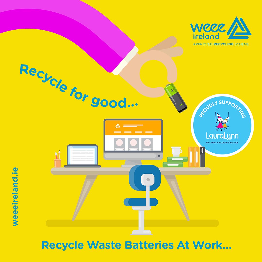 Did You Know? 🤔

Every battery recycled by WEEE Ireland goes towards a donation fund to support the vital work provided by <a href="/LauraLynnHouse/">LauraLynn, Ireland's Children's Hospice</a>.

Become a Battery Recycling Champion in your office or workspace and drive change for the better!

👇
pulse.ly/xiicgw78zv

@kmkmetals