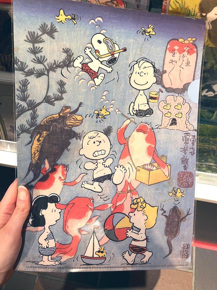浮世絵とスヌーピーのコラボ商品。新作クリアファイル入荷しました