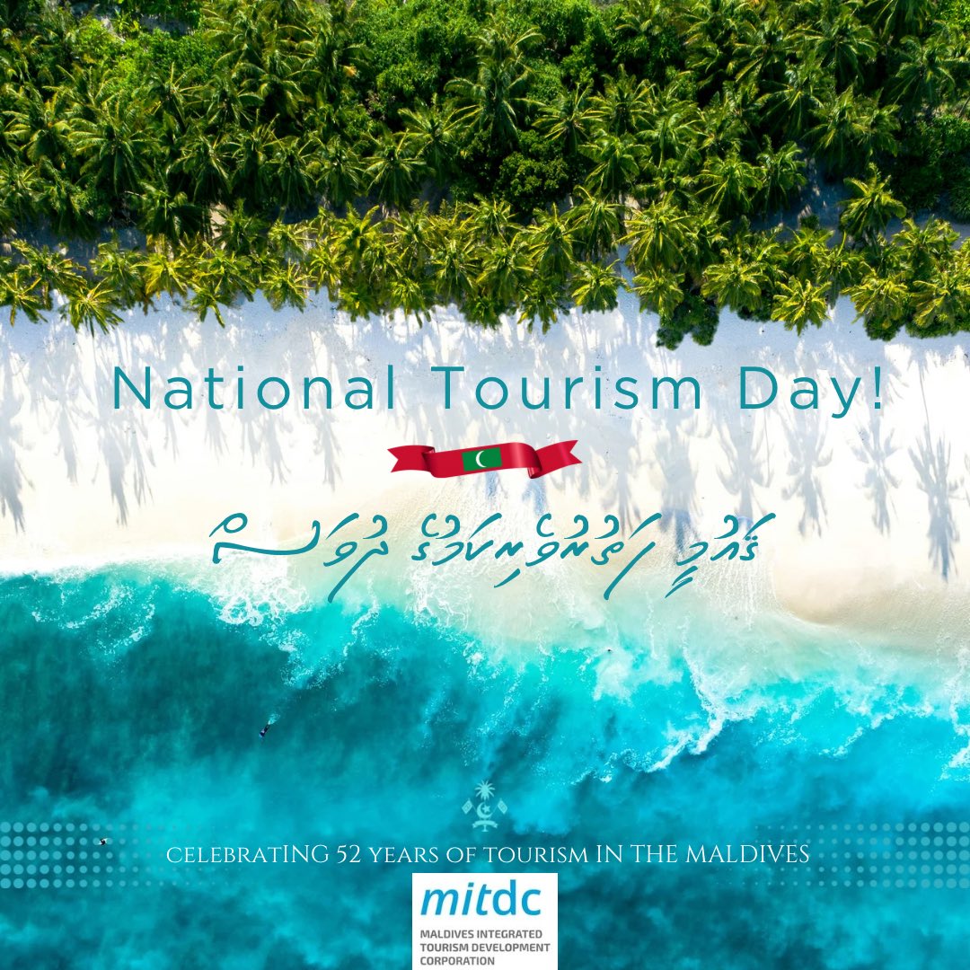 mitdcmv's tweet photo. Happy National Tourism Day, Maldives!

As we celebrate our nation’s tourism journey, it is time to focus on diversification and sustainable growth.

Together, let us build a sustainable future while keeping the Maldives a global leader in tourism.

#NationalTourismDay #Maldives https://t.co/Bk8WtT1IIM