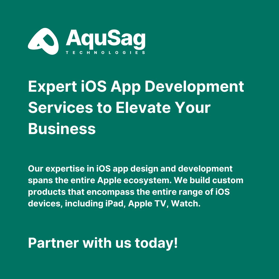 aqusag's tweet image. Expert iOS App Development Services to Elevate Your Business
At Aqusag, we specialize in crafting stunning iOS applications that captivate users and drive results!
aqusag.com/ios-app-develo…
#iOSAppDevelopment #MobileApps #TechInnovation #Startups #BusinessGrowth #Aqusag