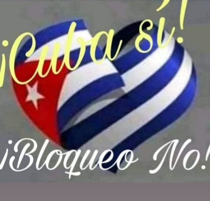 Maximo82 (@maximo8255) on Twitter photo Cuatro palabras, un clamor mundial: Cuba sí, bloqueo NO!!
#TumbaElBloqueo Cuatro palabras, un clamor mundial: Cuba sí, bloqueo NO!!
#TumbaElBloqueo