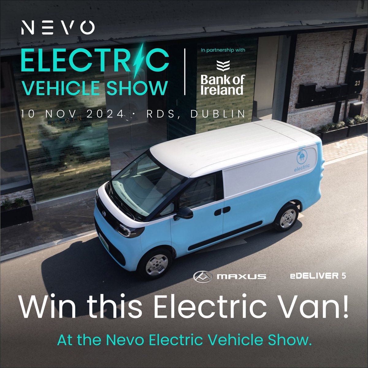 Nevo (@nevoireland) on Twitter photo Win a MAXUS Electric Vehicle!
Nevo has teamed up with MAXUS to give away a brand-new eDELIVER 5 EV at the Nevo EV Show in partnership with Bank of Ireland.
For a chance to win, click the link for full details & get your free ticket: eventbrite.com/e/nevo-electri…
<a href="/SAICMAXUS_Ire/">SAIC MAXUS Ireland</a> Win a MAXUS Electric Vehicle!
Nevo has teamed up with MAXUS to give away a brand-new eDELIVER 5 EV at the Nevo EV Show in partnership with Bank of Ireland.
For a chance to win, click the link for full details & get your free ticket: eventbrite.com/e/nevo-electri…
<a href="/SAICMAXUS_Ire/">SAIC MAXUS Ireland</a>