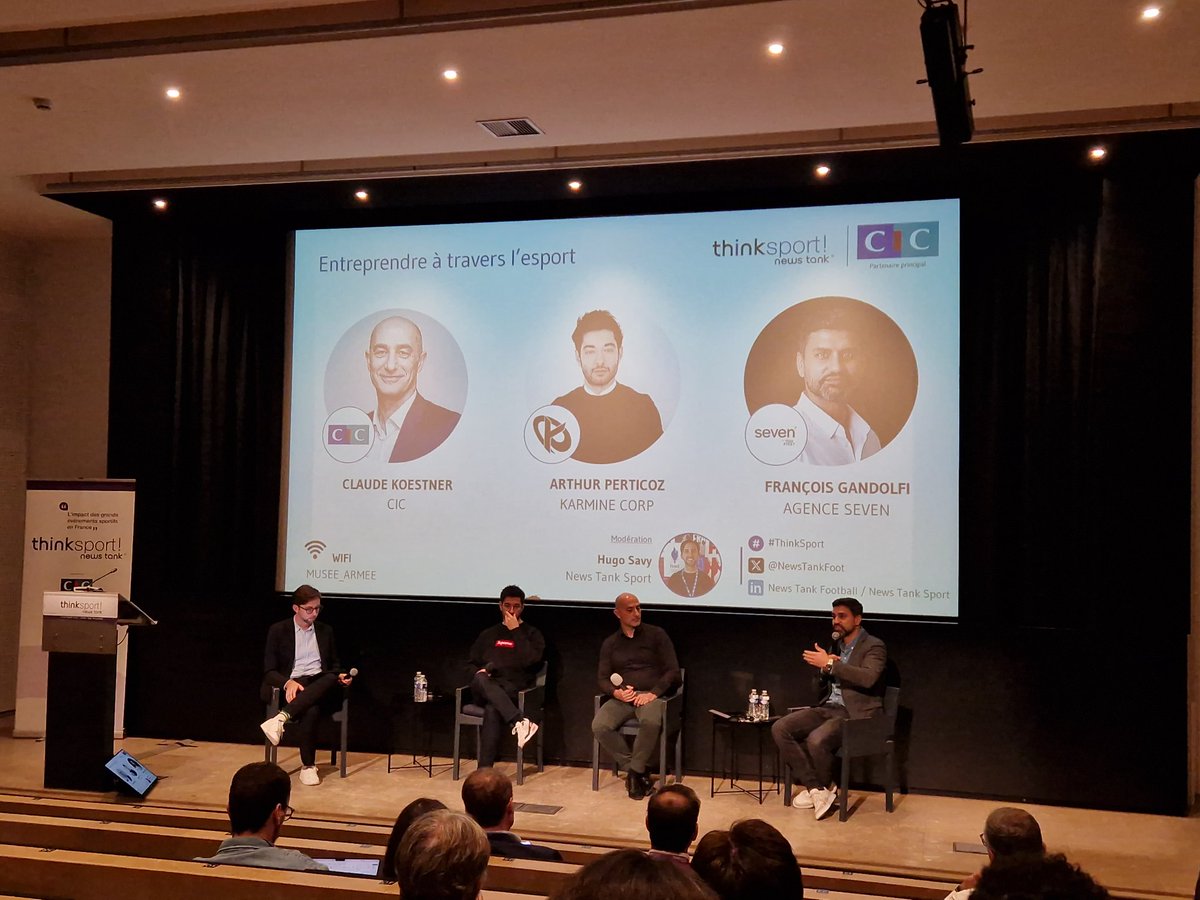 Entreprendre à travers l'esport avec le <a href="/cic/">CIC</a> <a href="/KarmineCorp/">Karmine Corp</a> <a href="/ArthurPerticoz/">Arthur Perticoz</a> <a href="/Gando_F/">Francois Gandolfi</a> #ThinkSport <a href="/NewsTankFoot/">News Tank Sport & Football</a> <a href="/NewsTankSport/">News Tank Sport</a>