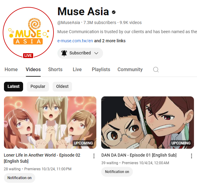 WeEndThem's tweet photo. Notification on! Muse Asia!!! (Also in other Muse Asia channels on YouTube like Muse Philippines) Airing later, ππΌπ»π²πΏ ππΆπ³π² πΆπ» ππ»πΌππ΅π²πΏ πͺπΌπΏπΉπ± x πππ‘ ππ πππ‘!!! #γΌγ£γ‘ζ»η₯ #γγ³γγγ³ #DANDADAN #WeEndThem #MuseAsia #MusePH #FallAnime2024 https://t.co/sGeTUBVKE2