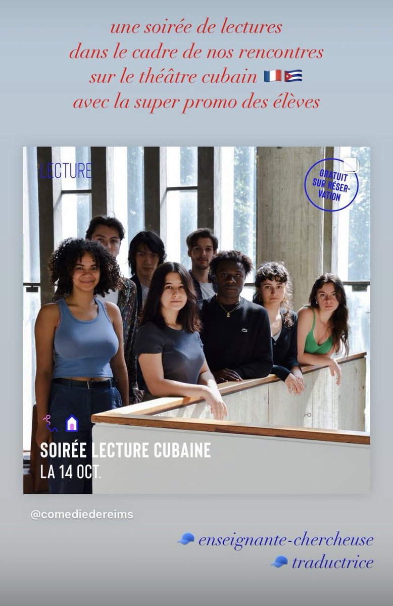LaParafe's tweet photo. il se passe plein de choses à la Comédie de Reims en octobre 😇🧢🧢🧢 https://t.co/IeGz10MmA8