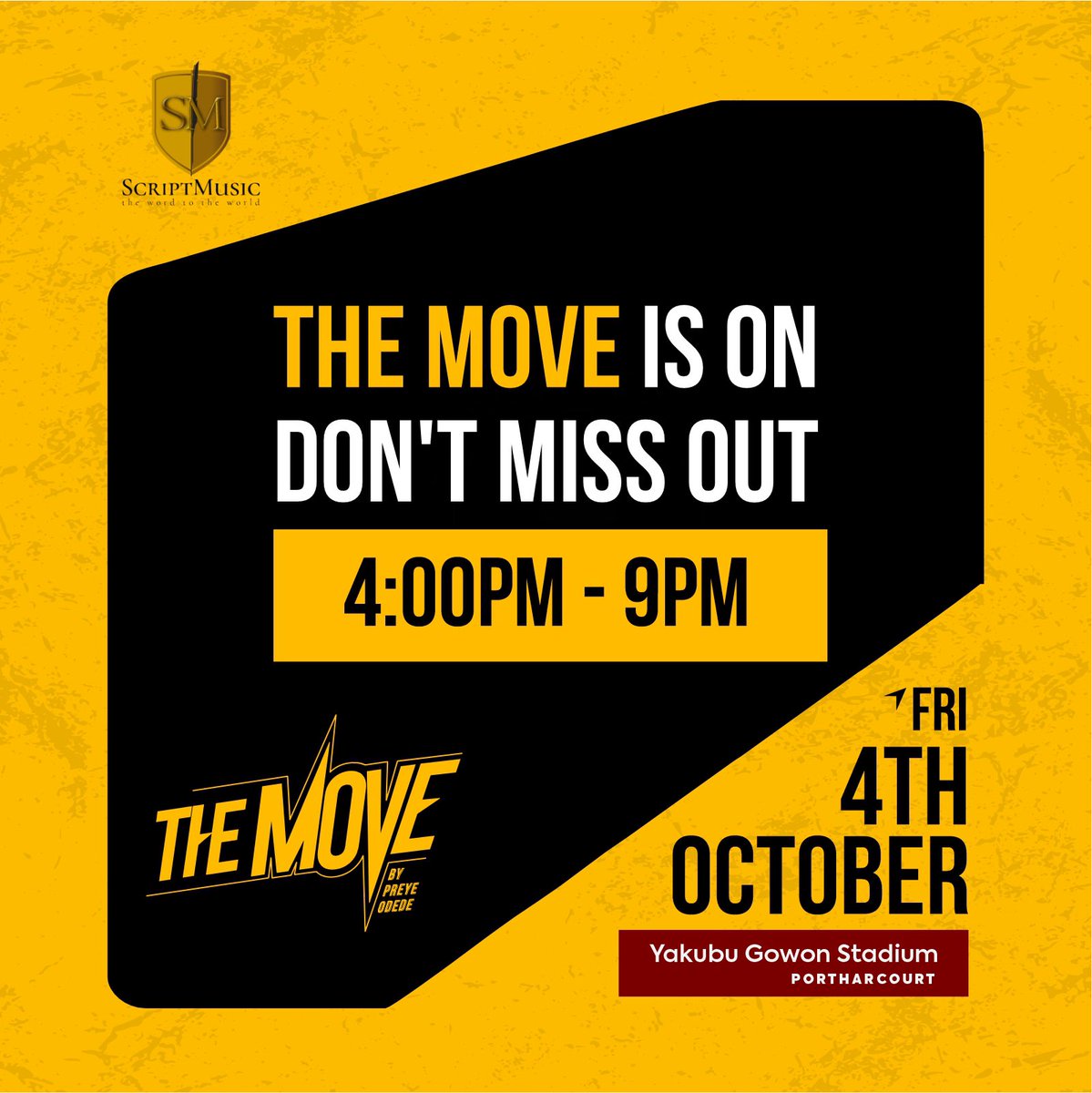 preyeodede's tweet image. THE MOVE!
We kick off at exactly 4Pm and end at 9Pm

Tomorrow is already public holiday in Rivers state so no excuse to be late.

Register with the link:

themove.preyeodede.org/reservations/i…

#preyeodede #themovebypreye #redeemed #Riversstate #Arteta #ZenithBank #Zenith #Olamide #Reno