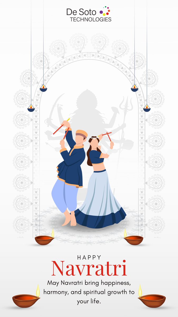 DeSotoTech's tweet photo. May the nine nights of Navratri bring you immense blessings and happiness, filling your life with joy, peace, and prosperity. May the divine energy of the nine goddesses protect you and guide you on your path. https://t.co/Dl9Crvxc1B