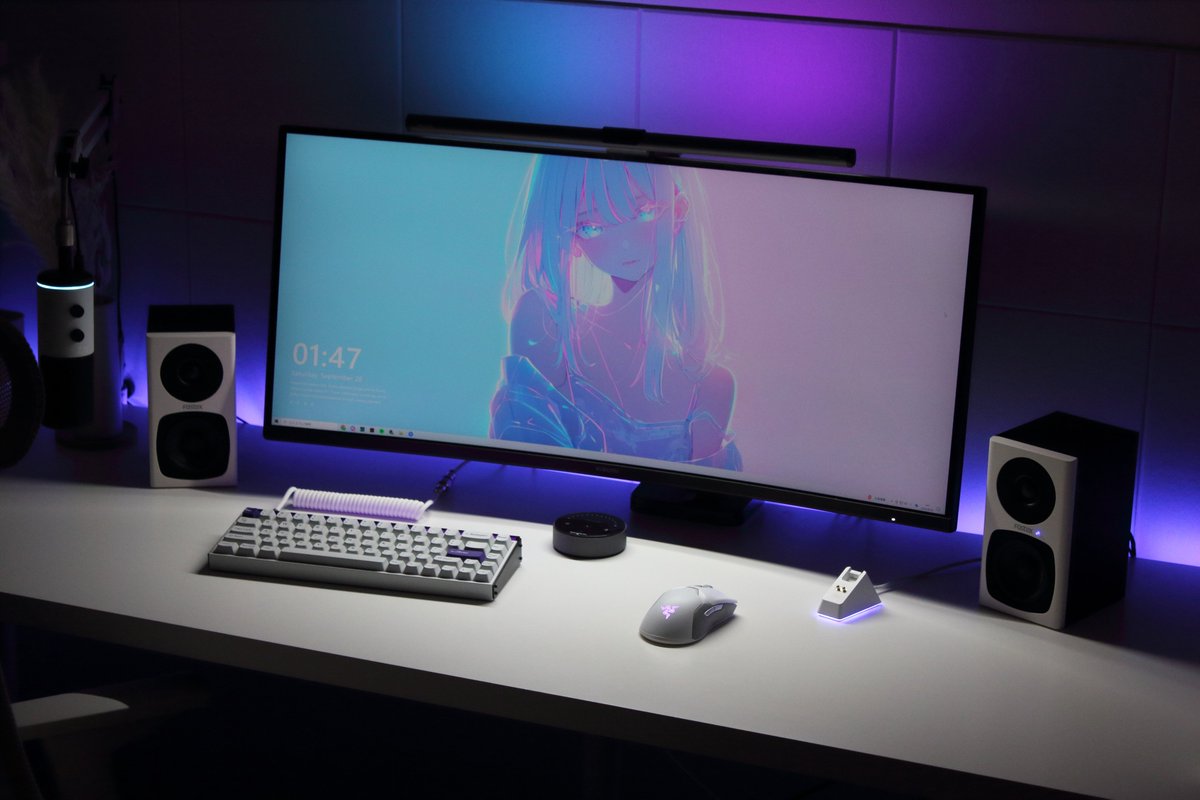 mknmst_white's tweet image. Quntis(@QuntisO）様よりモニターライトGlow RGBをご提供いただきました。
RGBバックライト機能でモニター裏面全体をライトアップできるのが嬉しいポイント。
この価格でリモコン付き＆湾曲モニター対応なので初めてのモニターライトにおすすめ。
#quntis #monitorlight #desksetup