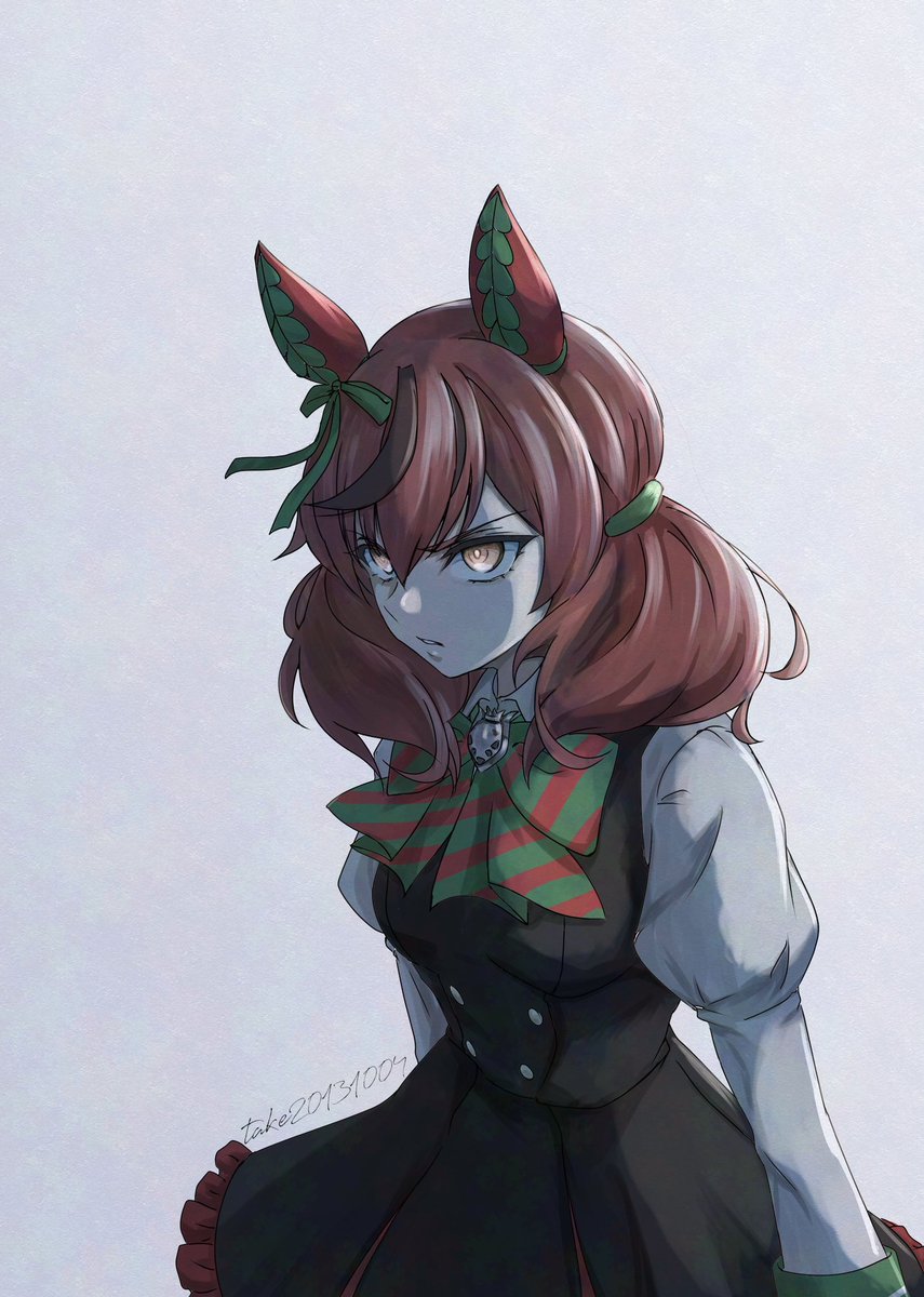 リクより大一番前でトレーナーさんにも見せられない顔してるノンプリティネイチャさん。