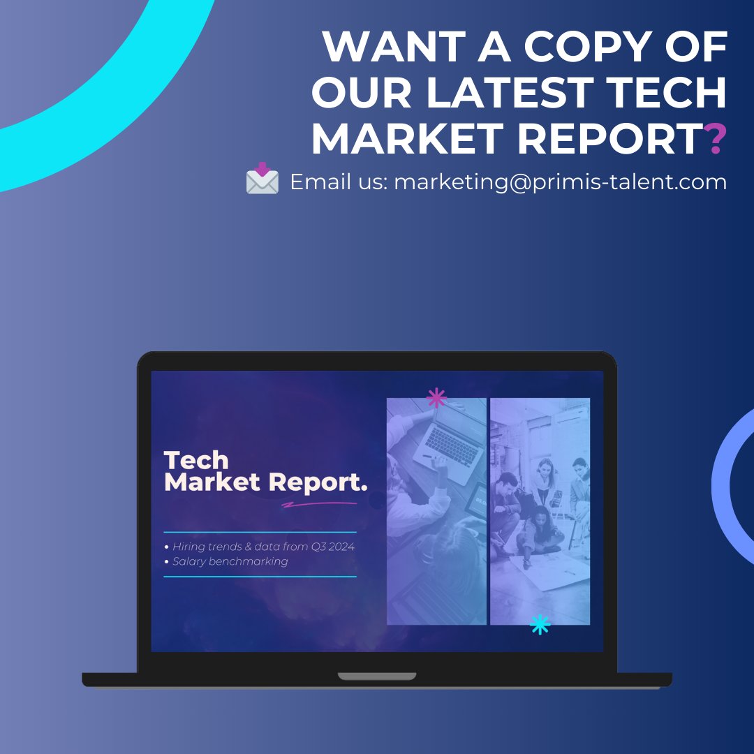 Our latest quarterly market reports are now out!🌟
 
Covering UK and US, these reports are full of trends from the market from Q3, as well as salary data for tech &amp; creative job roles ranging from junior to C-suite level.
 
Email us for your copy: Marketing@primis-talent.com