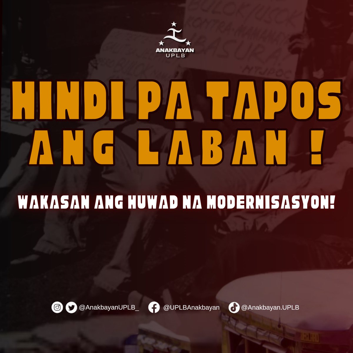 AnakbayanUPLB_'s tweet image. 𝗢𝗣𝗜𝗦𝗬𝗔𝗟 𝗡𝗔 𝗣𝗔𝗛𝗔𝗬𝗔𝗚 𝗡𝗚 𝗔𝗡𝗔𝗞𝗕𝗔𝗬𝗔𝗡 𝗨𝗣𝗟𝗕 𝗨𝗞𝗢𝗟 𝗦𝗔 𝗛𝗨𝗪𝗔𝗗 𝗡𝗔 𝗠𝗢𝗗𝗘𝗥𝗡𝗜𝗦𝗔𝗦𝗬𝗢𝗡 𝗦𝗔 𝗧𝗥𝗔𝗡𝗦𝗣𝗢𝗥𝗧𝗔𝗦𝗬𝗢𝗡

#NoToJeepneyPhaseout