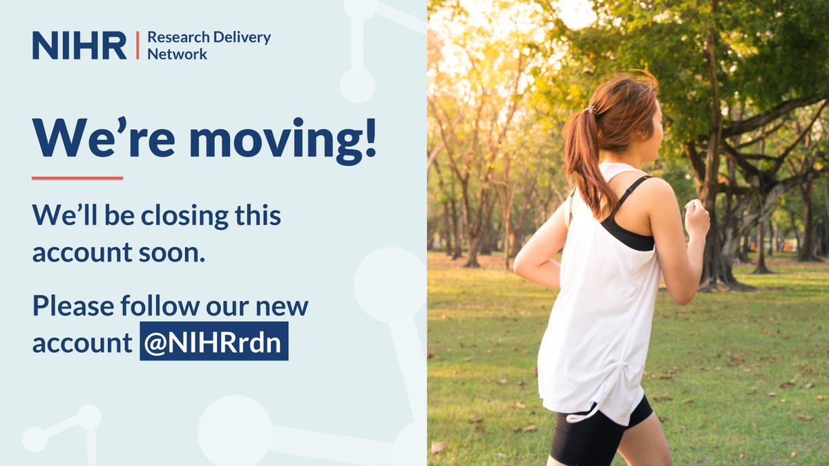 NIHR CRN Yorkshire & Humber (@nihrcrn_yorks) on Twitter photo We’re now NIHR Yorkshire and Humber Regional Research Delivery Network (RRDN) and are moving to a new account <a href="/NIHRrdn/">NIHR Research Delivery Network</a>. This account will be closing soon, so please follow us at our new home if you’d like to keep hearing from us. We’re now NIHR Yorkshire and Humber Regional Research Delivery Network (RRDN) and are moving to a new account <a href="/NIHRrdn/">NIHR Research Delivery Network</a>. This account will be closing soon, so please follow us at our new home if you’d like to keep hearing from us.
