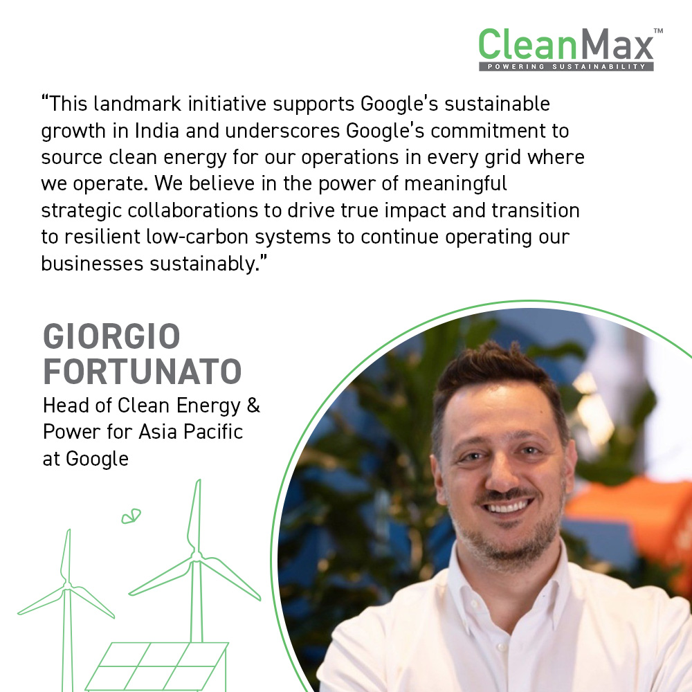 CleanMax_Ofc's tweet photo. #GoogleCleanMaxCollab
#CleanMax & Google team up to drive innovative, sustainable solutions for a low-carbon future in India. Together, they set a new benchmark in the fight against climate change.
https://t.co/tpFHjM8wGM
@GoogleCloud_IN @GoogleIndia
#CleanMaxActToImpact https://t.co/ICupc74z1a